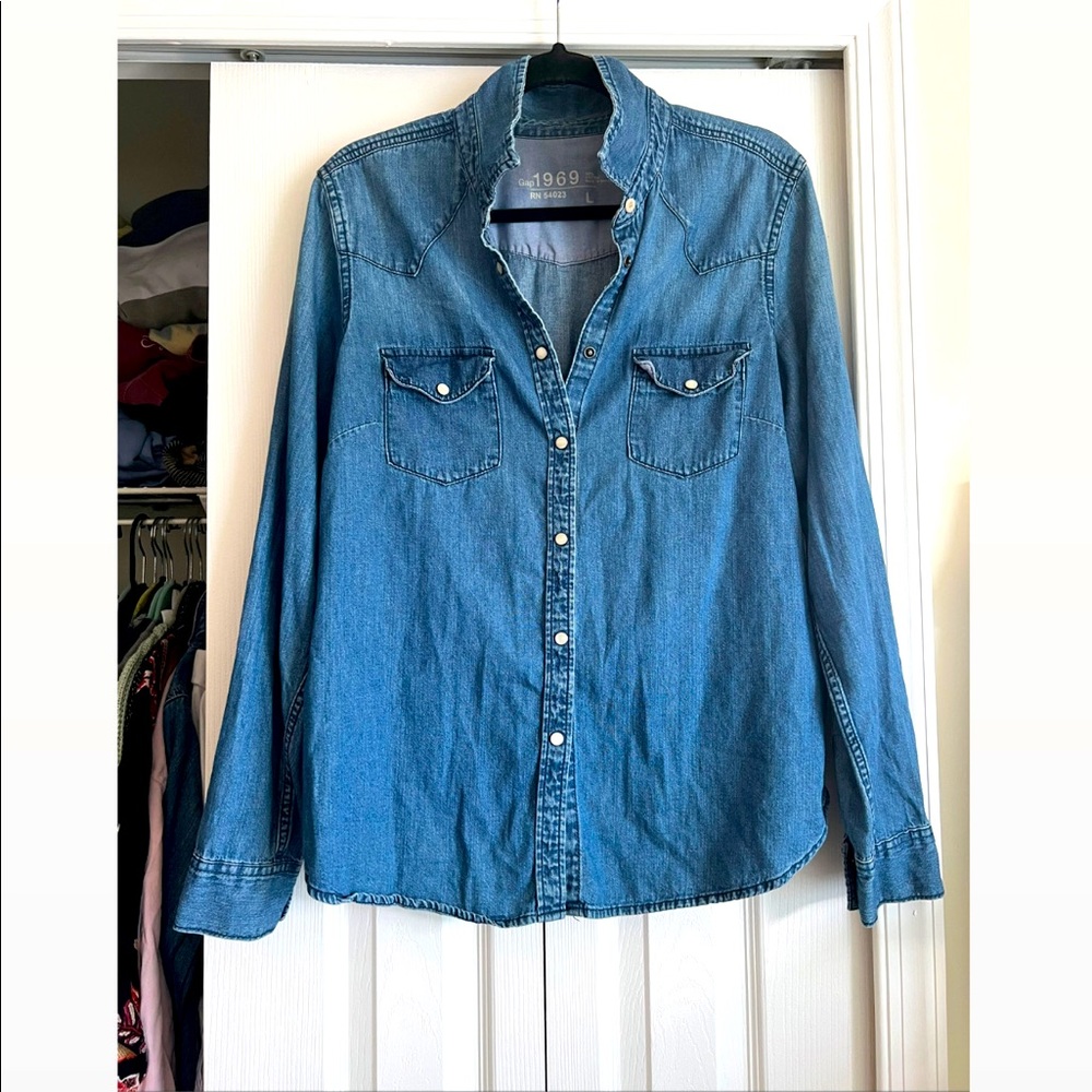 Soft Denim Button Down